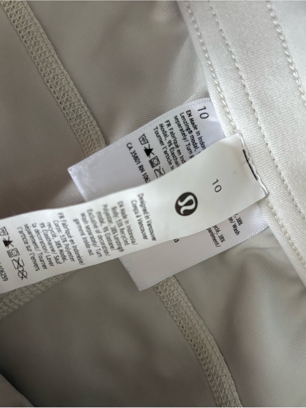 lululemon athletica Light Beige/Cream softstreme Cropped Pants